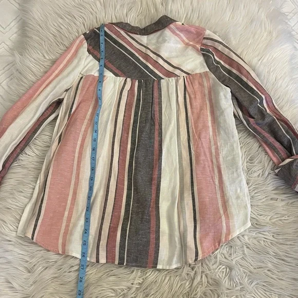 NWT | Thread & Supply | Striped blouse | Pink & gray - Picture 10 of 13